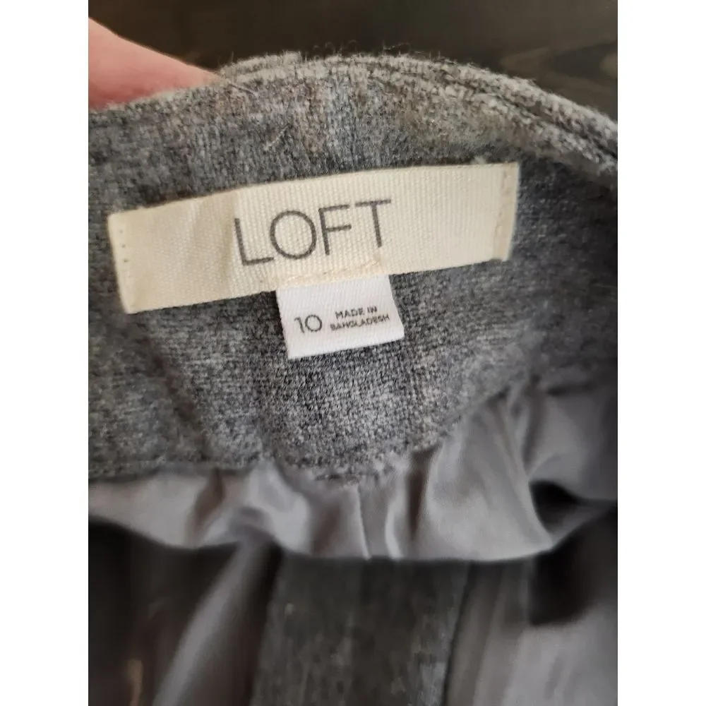 LOFT Gray Ankle Pants - Picture 10 of 11
